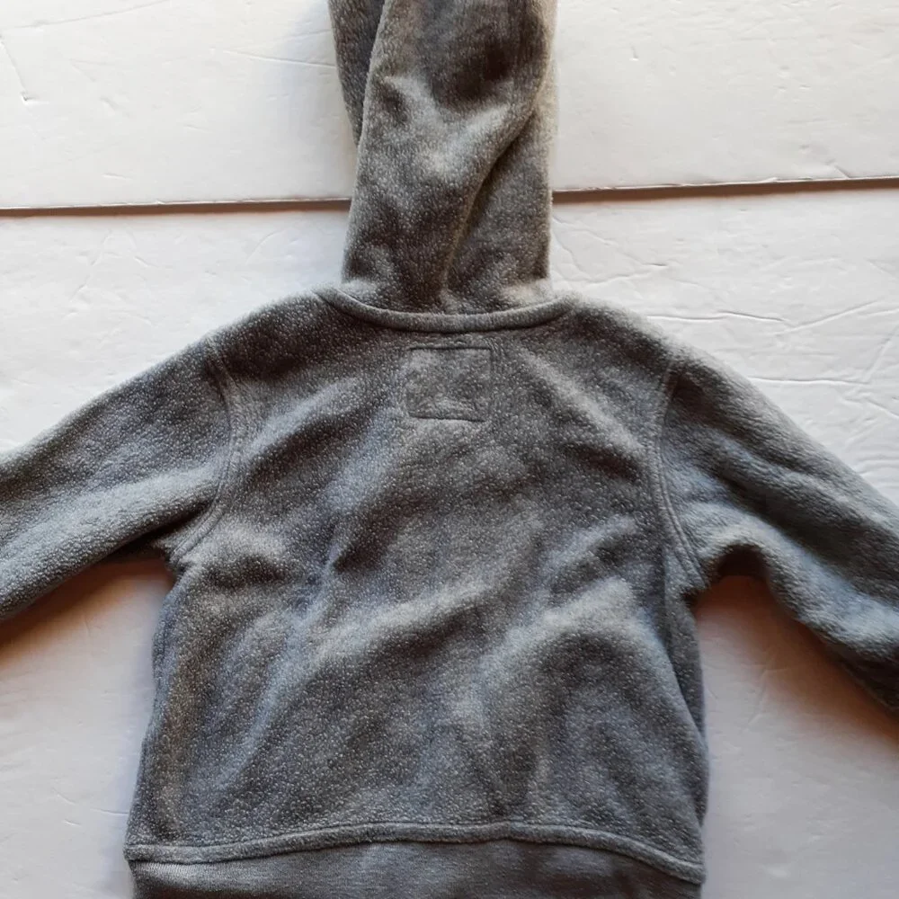 Oshkosh Boys Jacket Sweatshirt Gray Fleece Hoodie Dog 18 Months